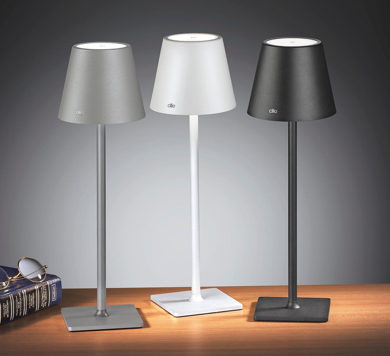 CILIO "Sole" LED Table Lamp, white, 13.75" x 4.25" dia.