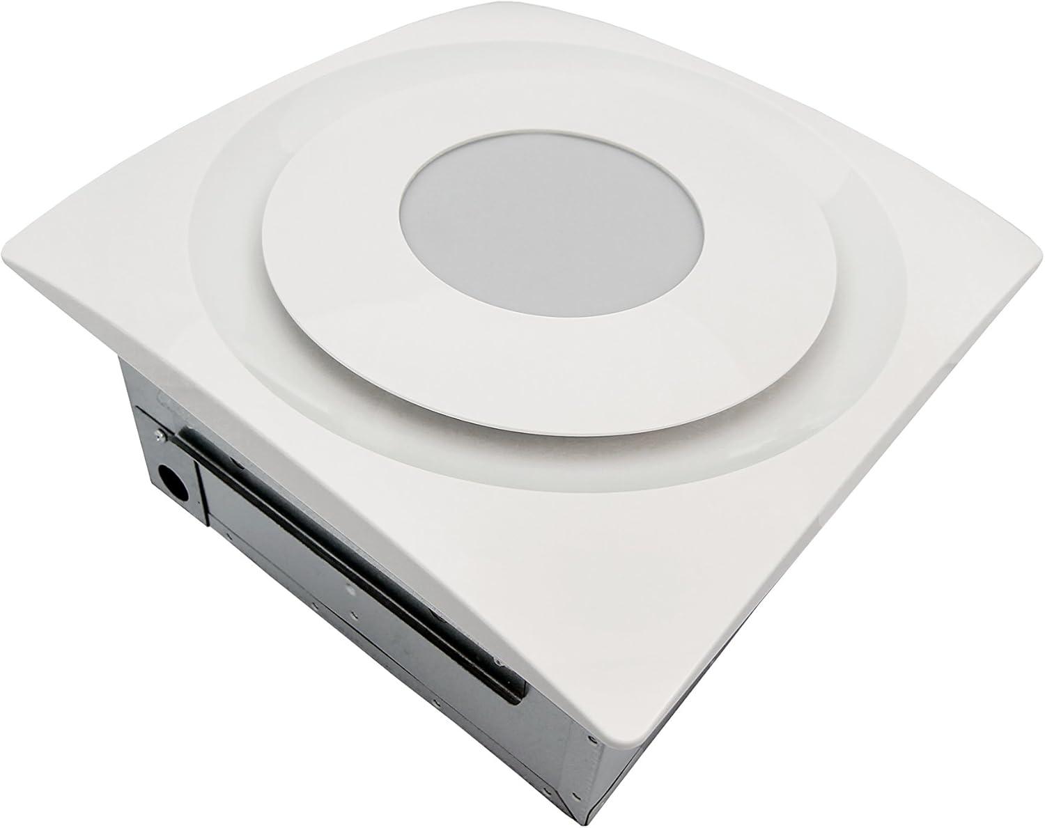 Slim White Ceiling Mounted Exhaust Fan with LED Light