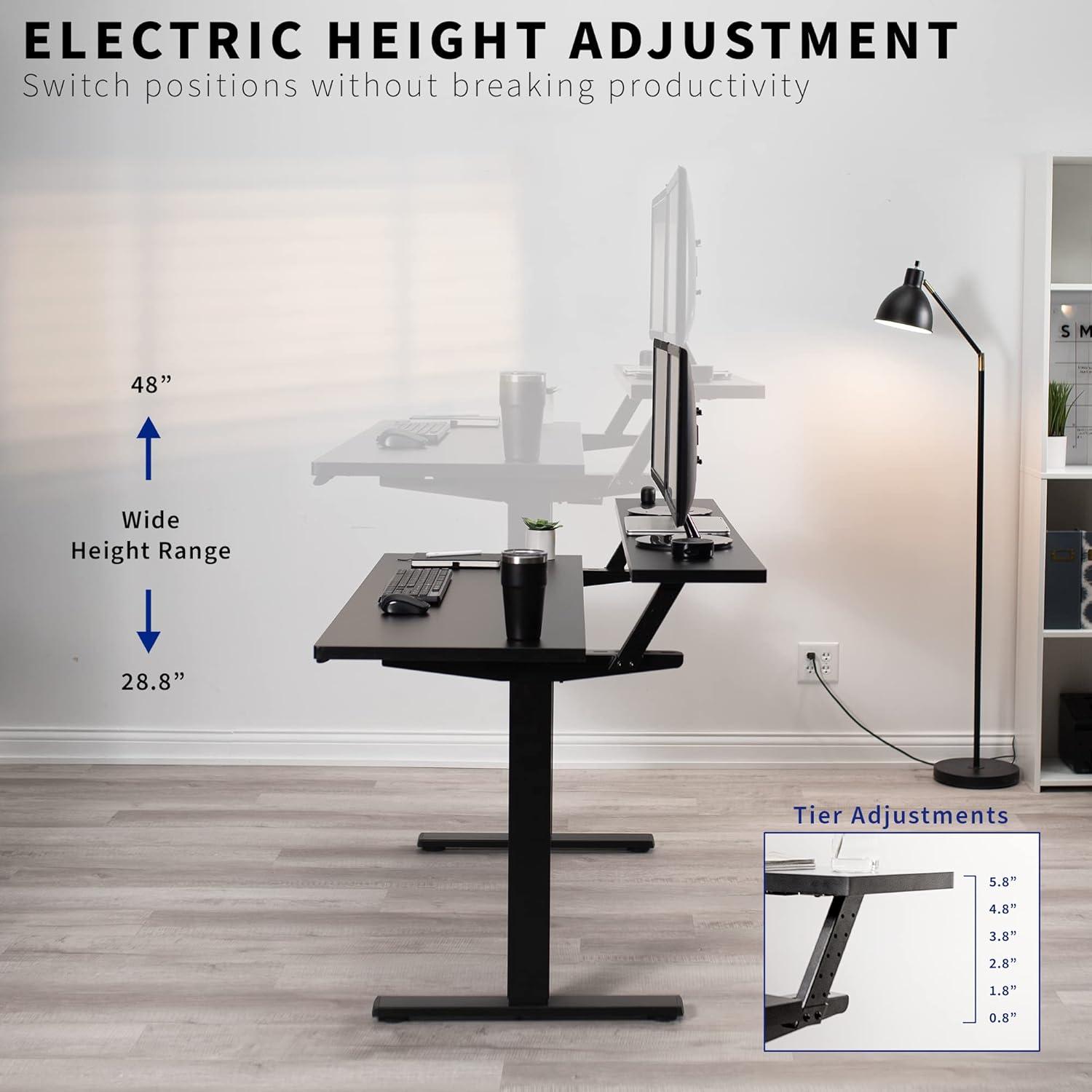 Vivo Adjustable Metal Base Standing Desk