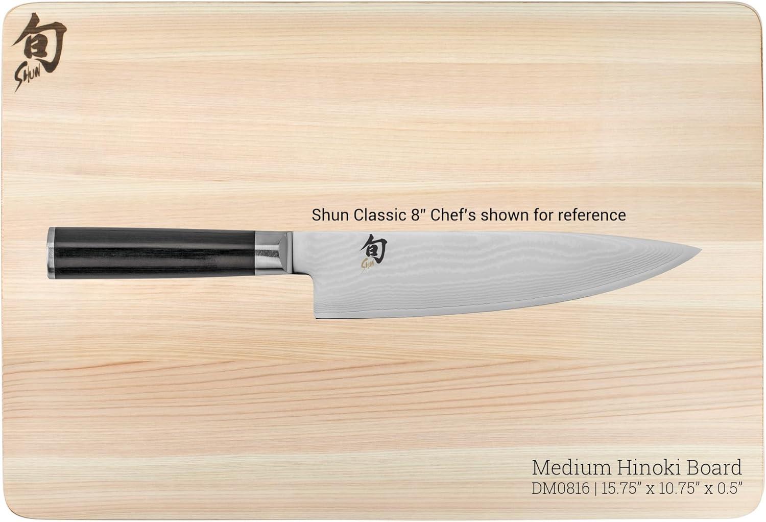 Shun DM0816 Hinoki Cutting Board, Medium