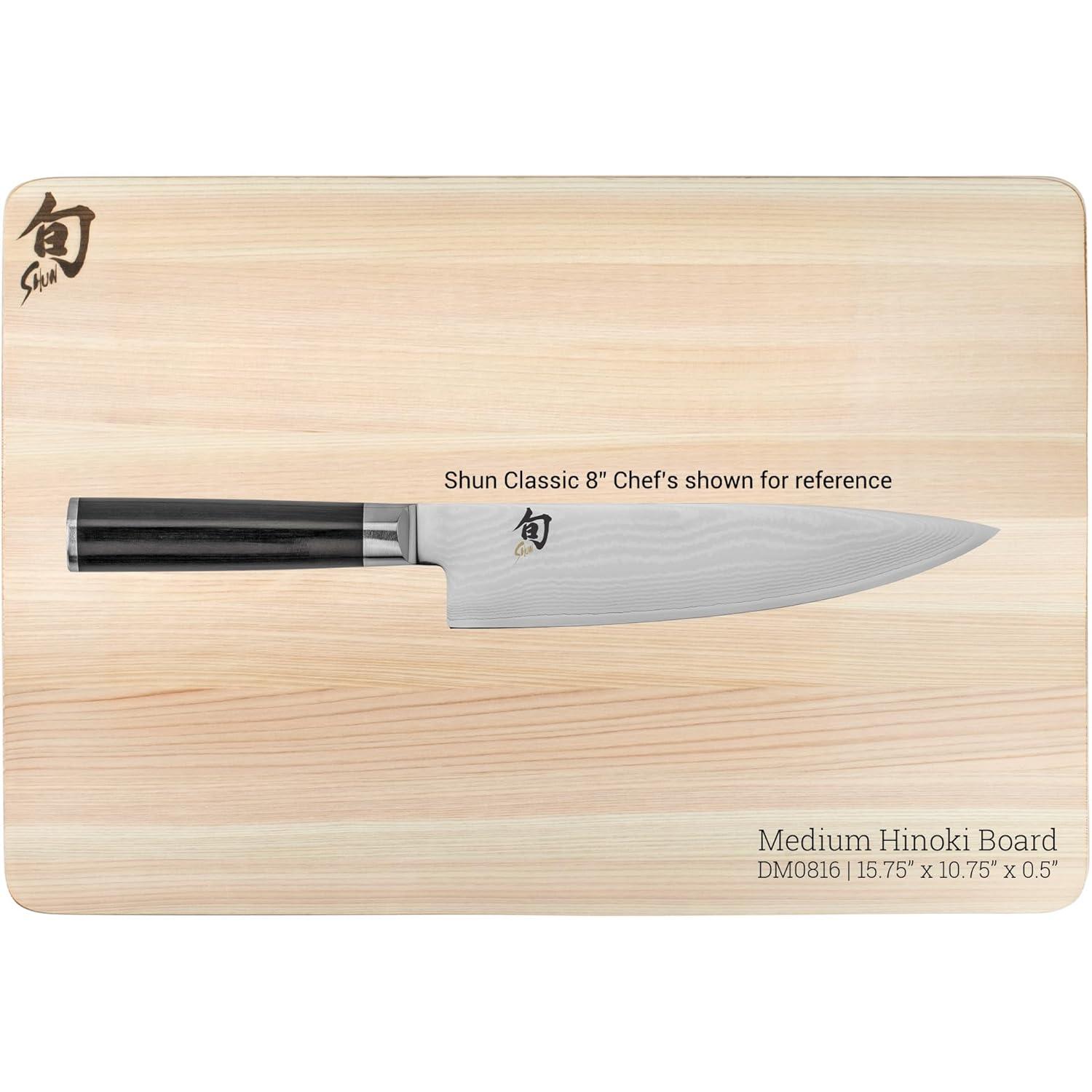 Shun DM0816 Hinoki Cutting Board, Medium