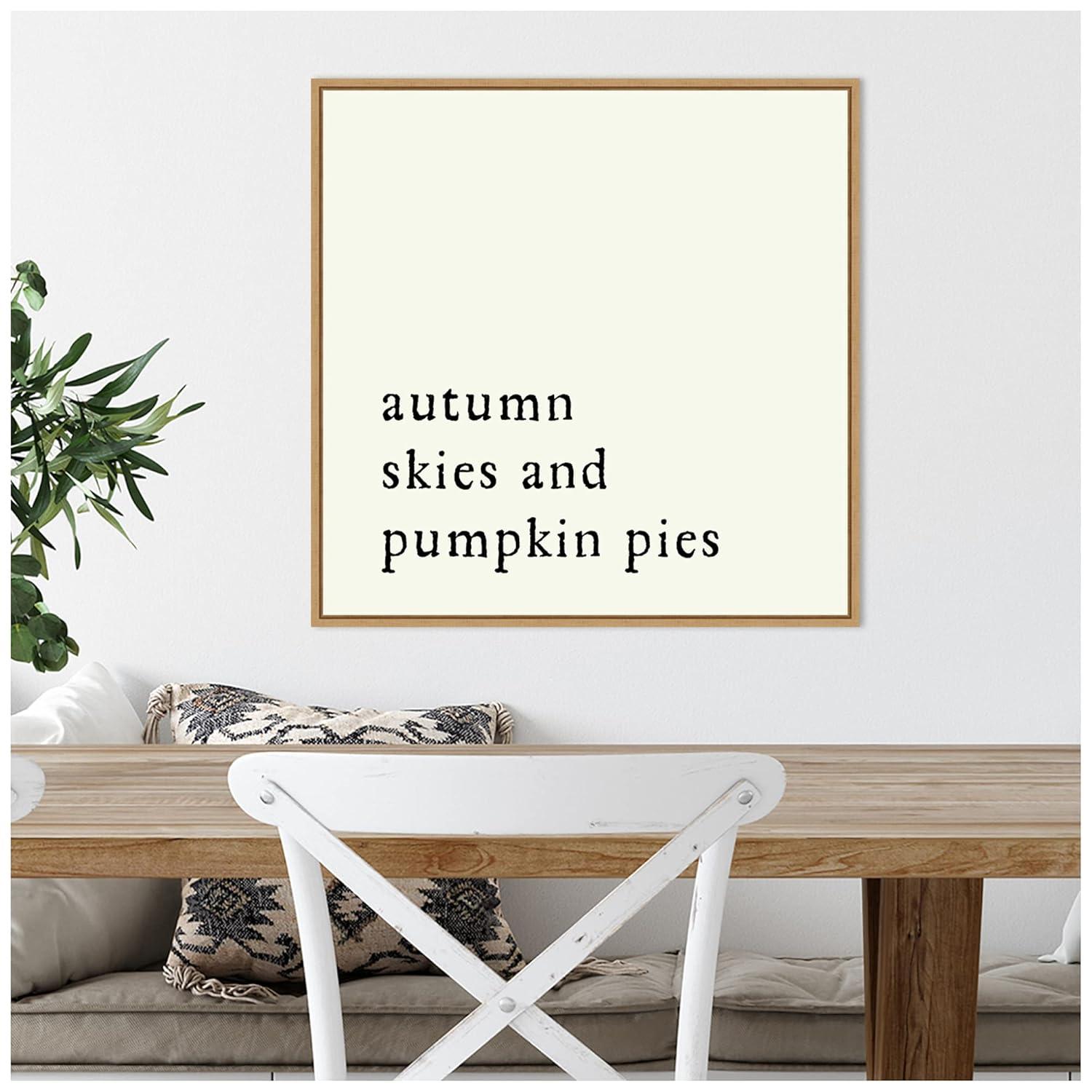 Amanti Art Autumn Skies Pumpkin Pies by Amanti Art Portfolio Canvas Wall Art Print Framed 22 x 22-in.