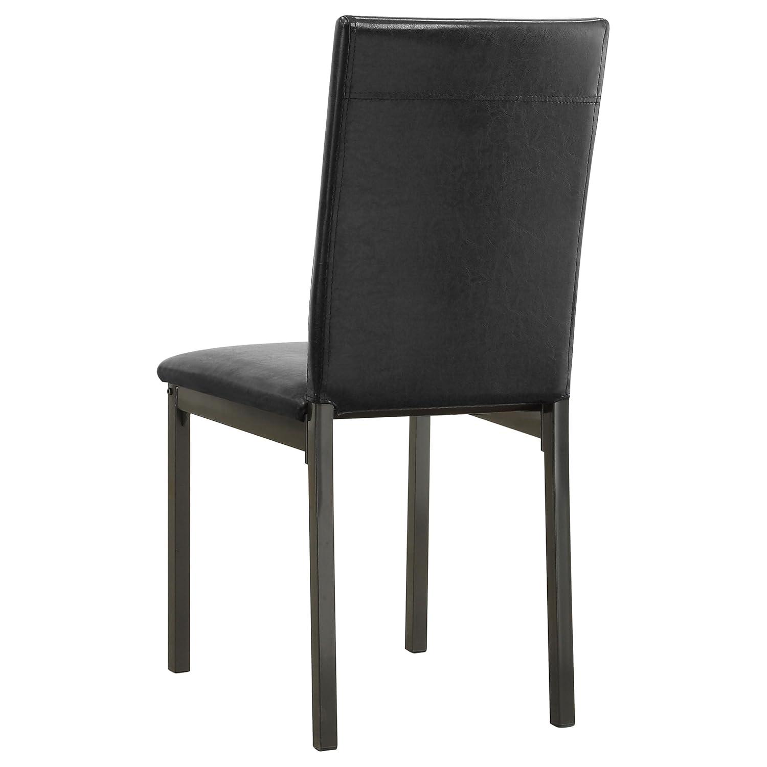 Coaster Garza 5-piece Wood Top Dining Room Set Weathered Gray and Black