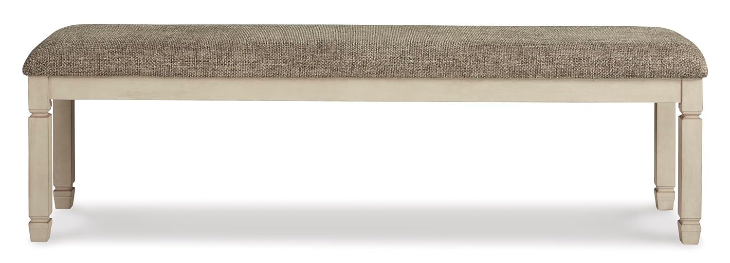 Signature Design by Ashley Casual Bolanburg 65" Dining Bench, Antique Cream/Brown