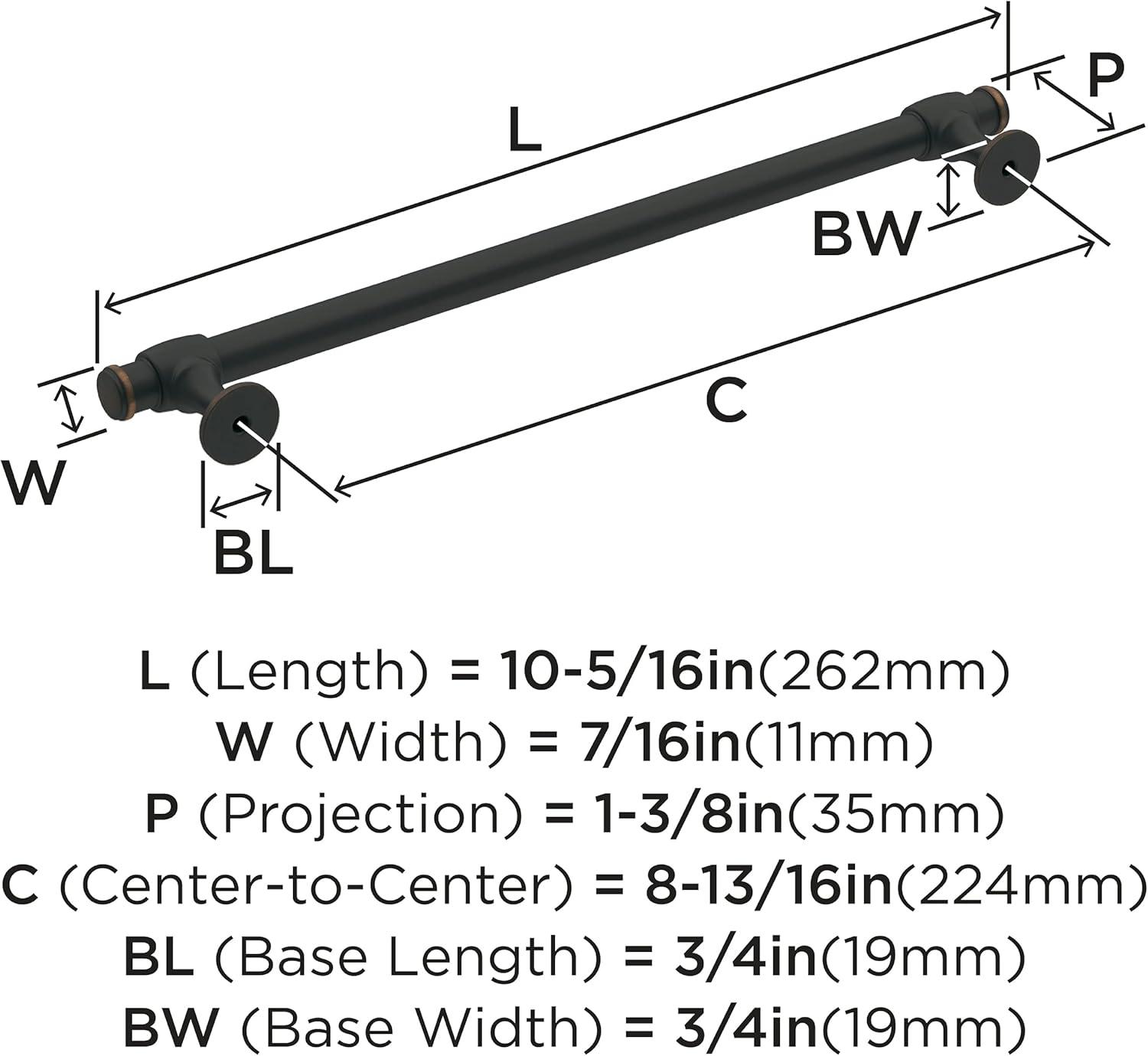 Amerock Winsome 8-13/16 inch (224mm) Center-to-Center Oil-Rubbed Bronze Cabinet Pull