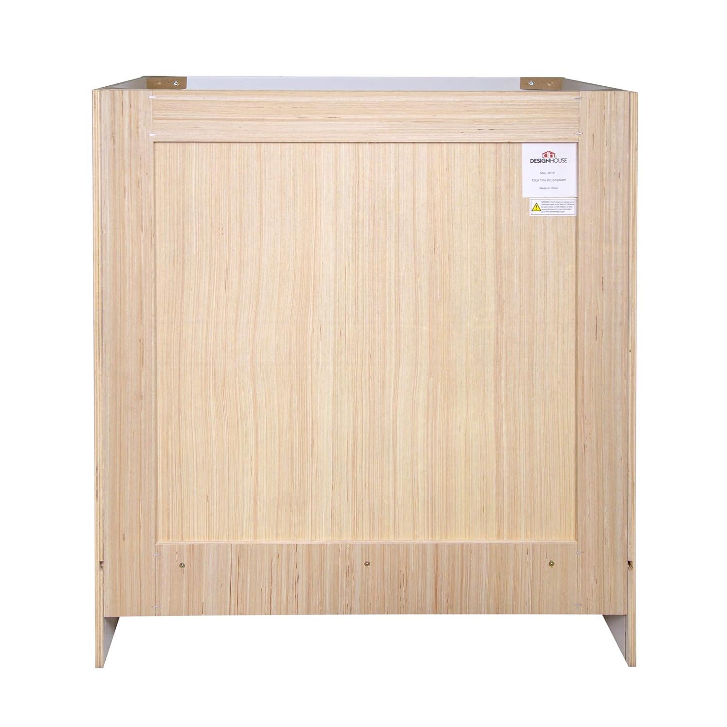 Design House Brookings 30 Inch Bathroom Vanity, Ready to Assemble, Solid Wood, Sherwin Williams – Design House, 587089
