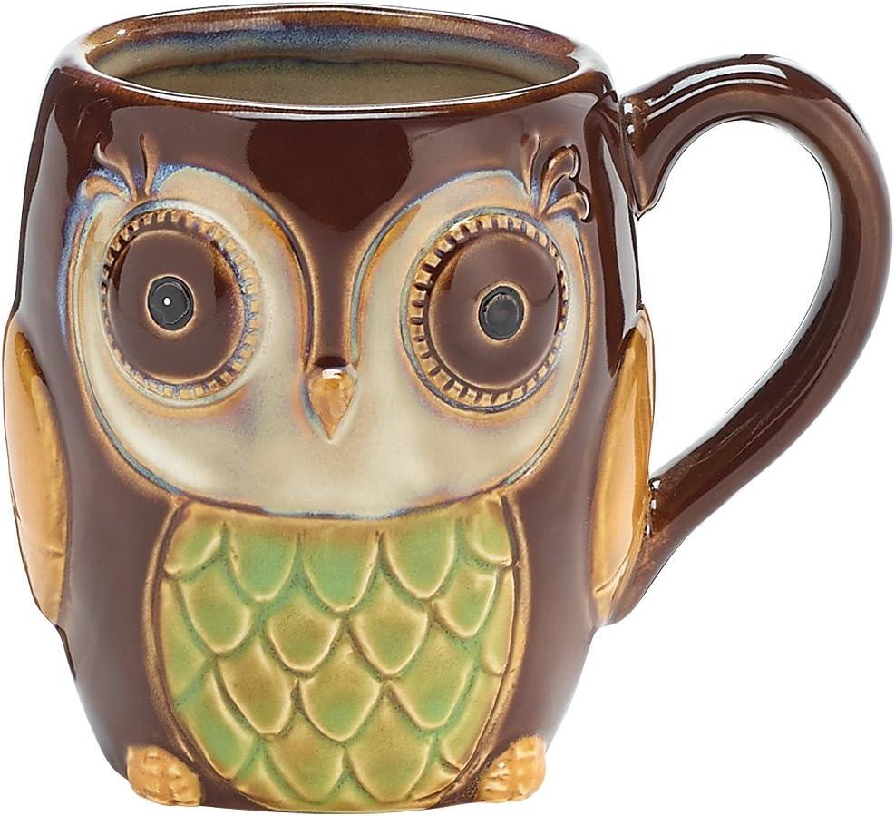 Porcelain Chocolate Owl 12oz Coffee Mug