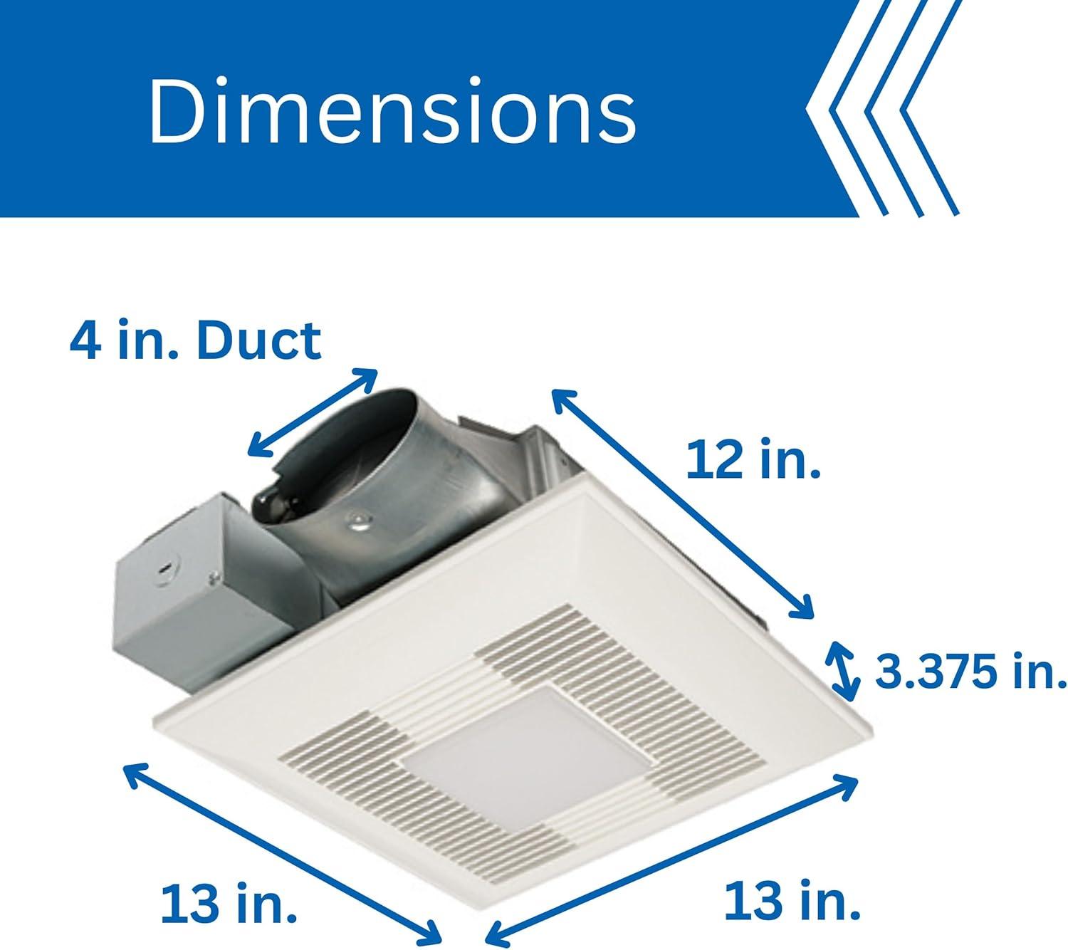 WhisperValue DC White LED Ventilation Fan with Condensation Sensor