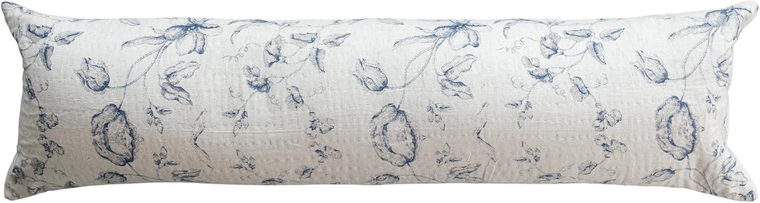 Long Patterned Cotton Lumbar Pillow