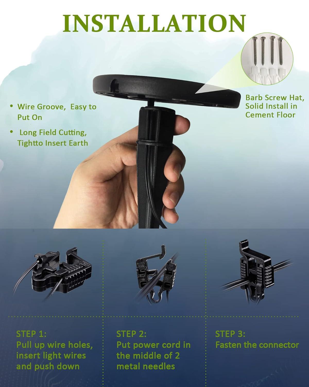 6 Pack Low Voltage Landscape Pathway Lights, 12V LED Bollard Light IP67 Waterproof, Outdoor Driveway Walkway Wired Lights (Included Connector) - Yard Garden Lawn, 2700K Warm White