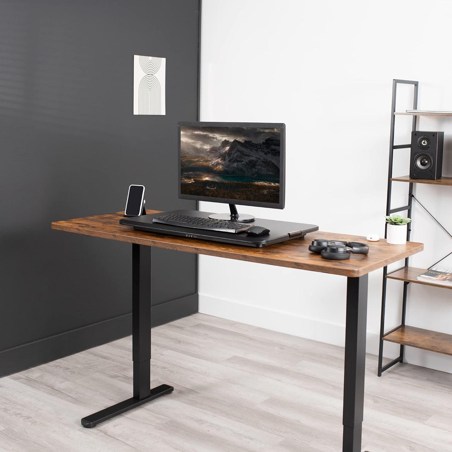 Black Single Top Desk Riser