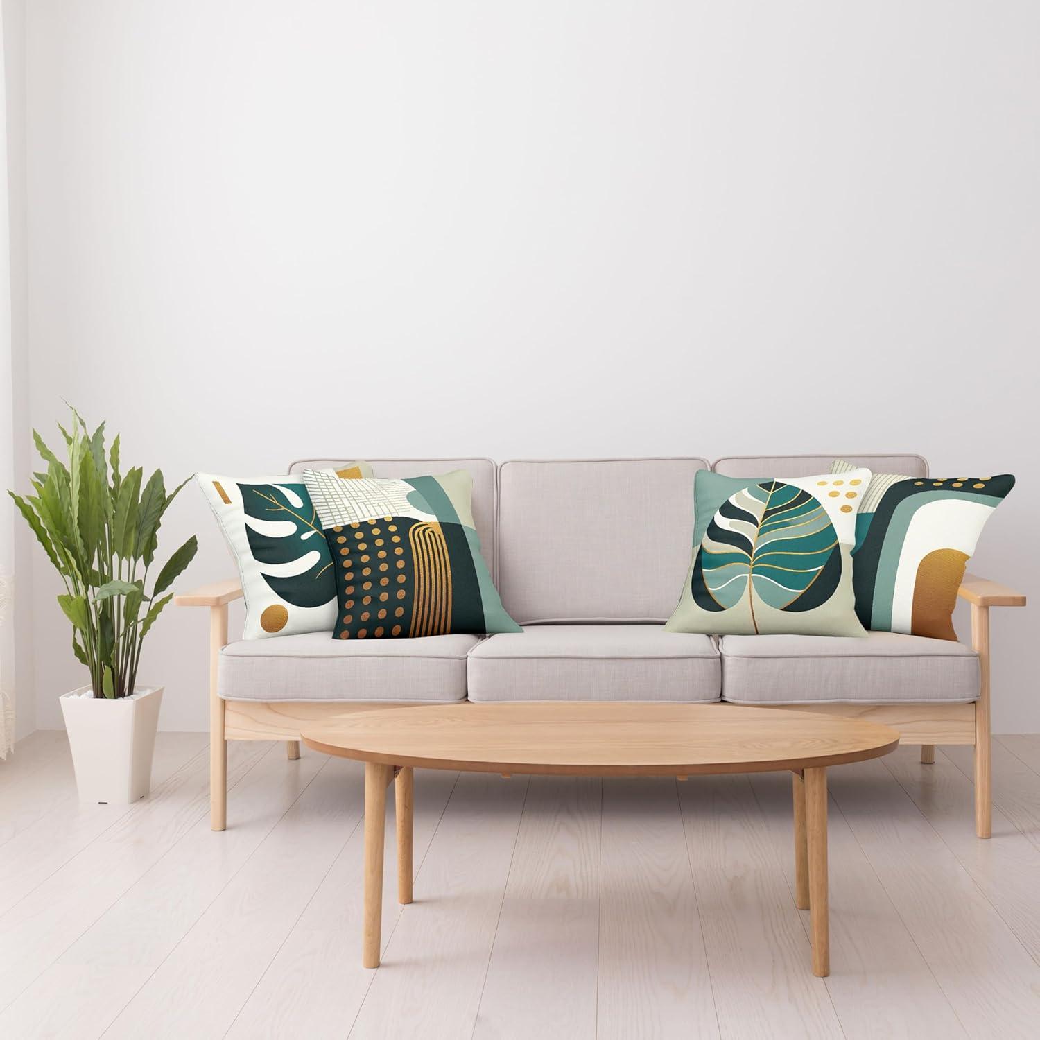 Ambesonne Dark Teal Orange Indoor/Outdoor Pillow Cover