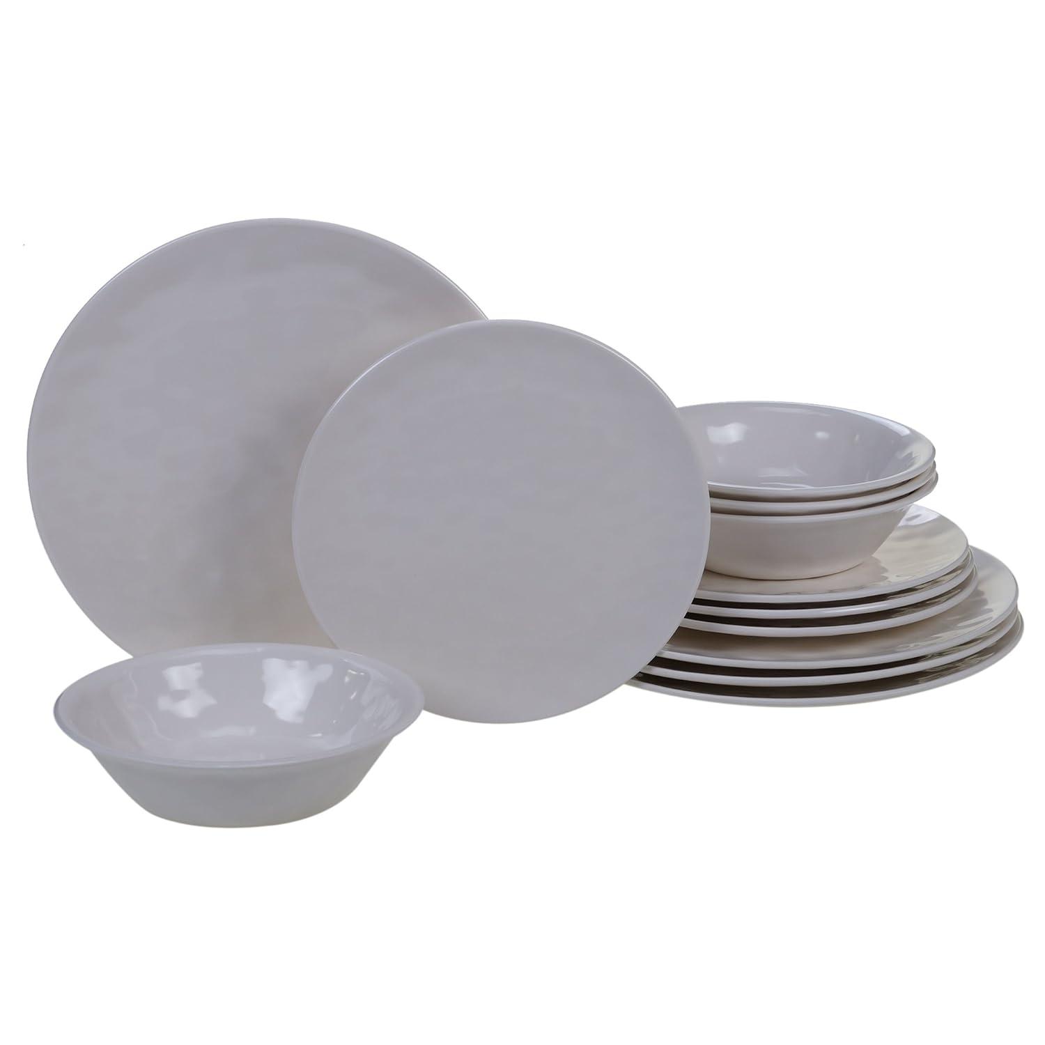 Certified International 12 Piece Melamine Dinnerware Set, Service for 4