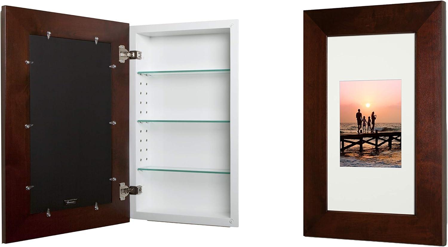 Recessed Picture Frame Door Medicine Cabinet with 3 Adjustable Shelves