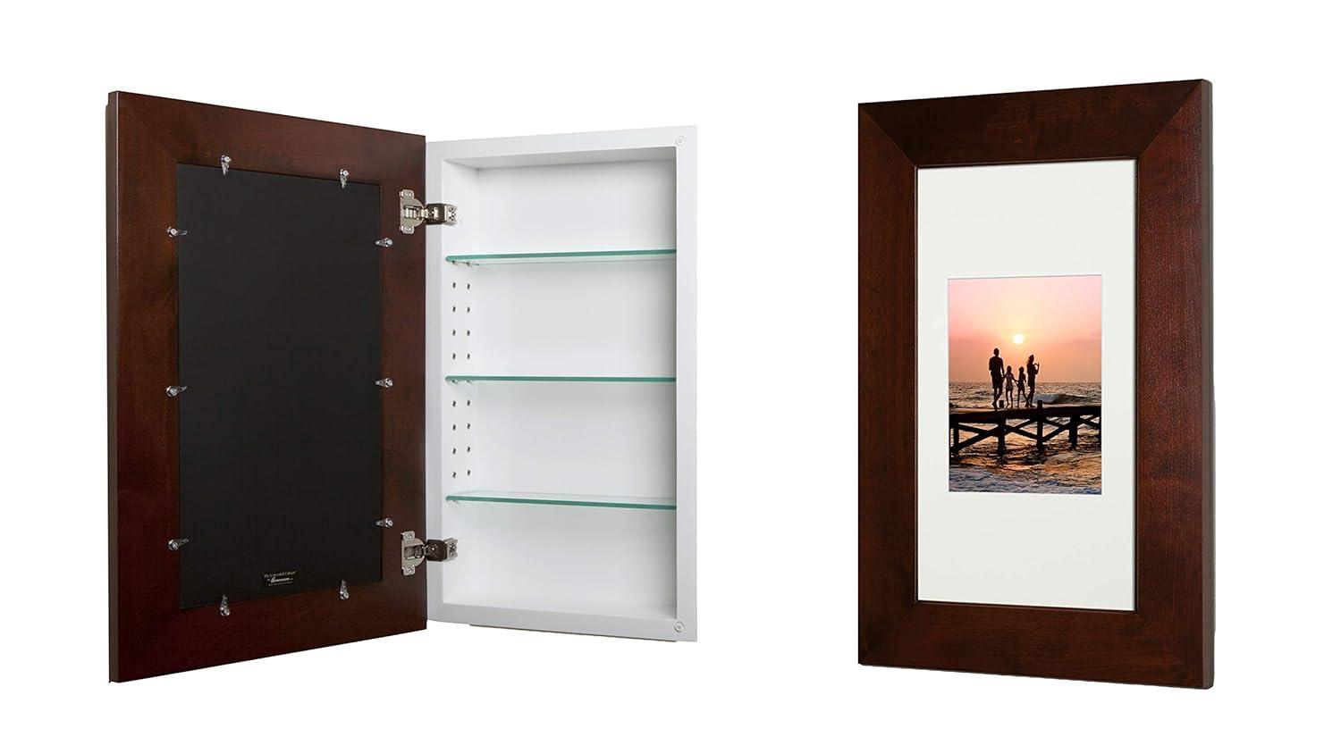 Recessed Picture Frame Door Medicine Cabinet with 3 Adjustable Shelves