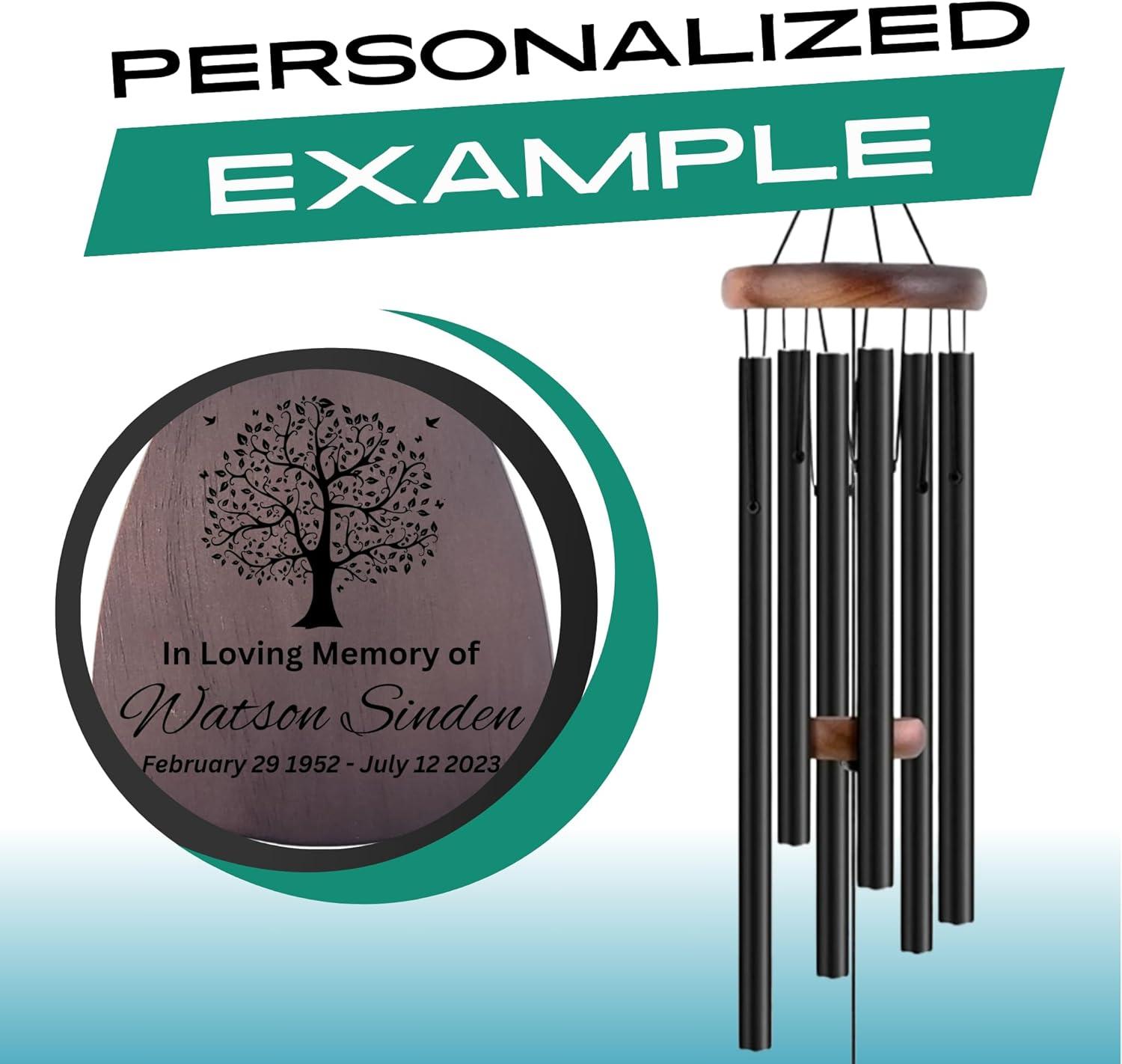 Sympathy Gifts for Loss of Loved One 32" Memorial Wind Chimes for Loss of Loved One Bereavement Condolence Gifts Sympathy Windchimes Memory Wind Chime with Memorial Card