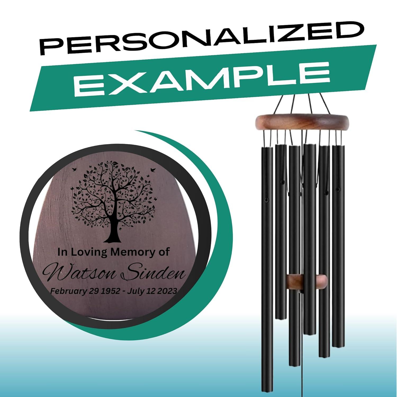 Sympathy Gifts for Loss of Loved One 32" Memorial Wind Chimes for Loss of Loved One Bereavement Condolence Gifts Sympathy Windchimes Memory Wind Chime with Memorial Card