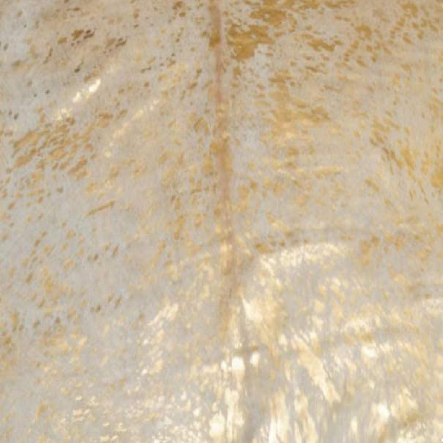 6 x 7 ft. Scotland Cowhide Rug -  & Gold