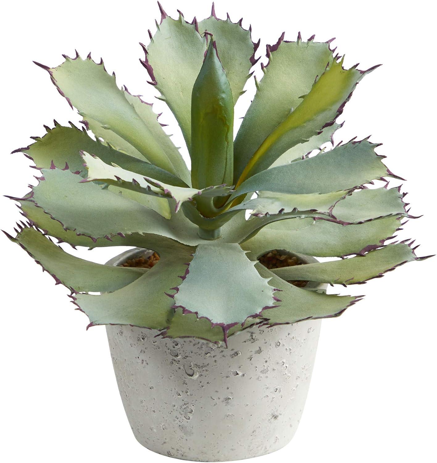 Luminous Summer Succulent 13" Potted Artificial Plant with Lights