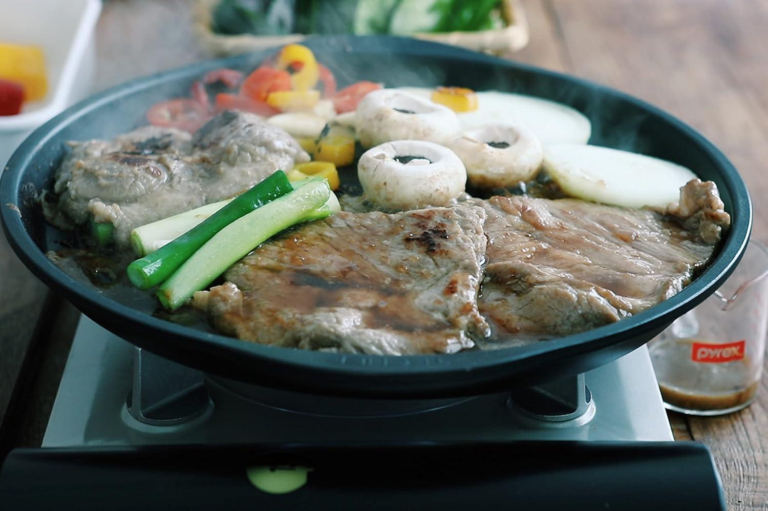 TECHEF Stovetop K-BBQ Non-Stick Grill Pan / Black