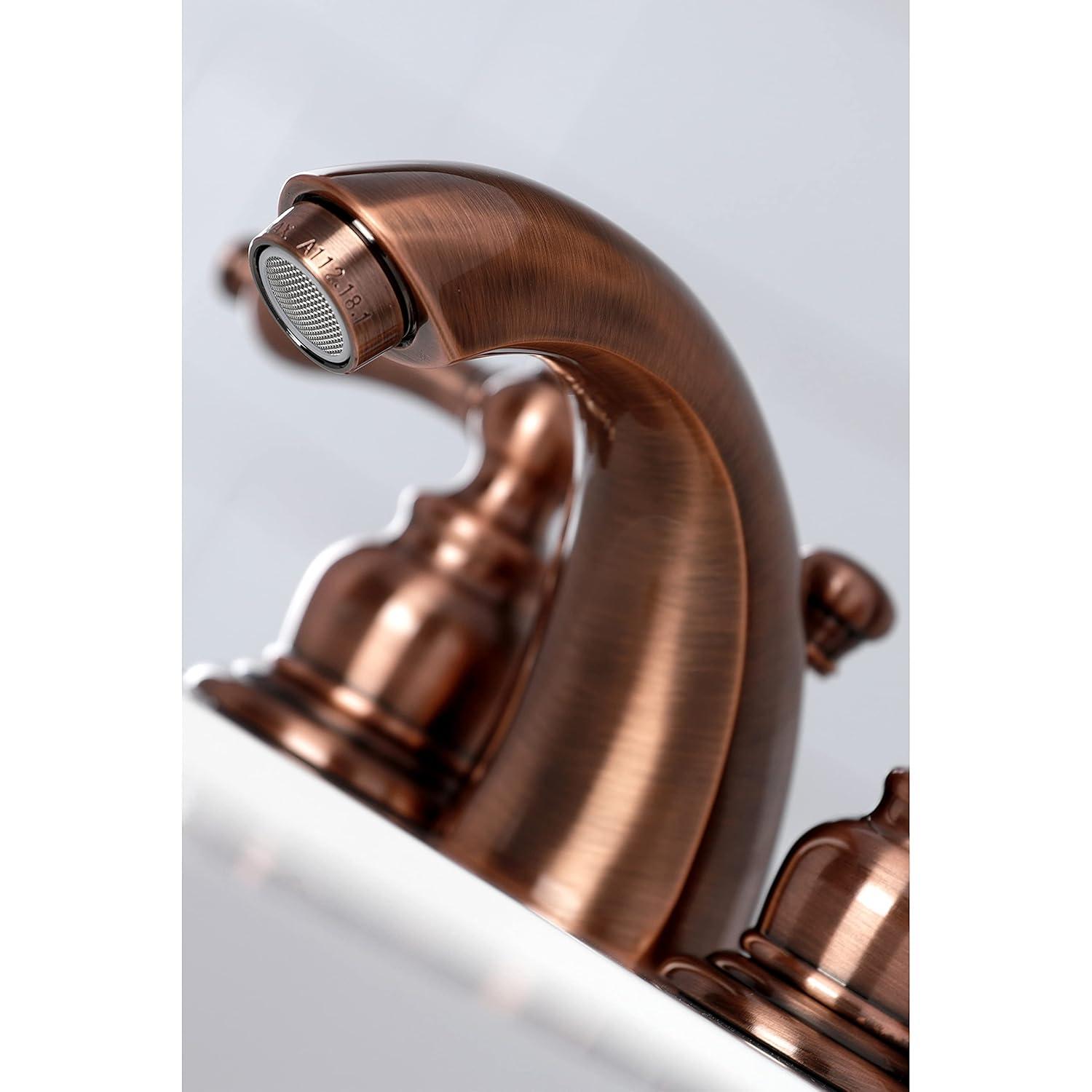 Kingston Brass Kingston Brass Victorian Two-Handle 3-Hole Deck Mount Mini-Widespread Bathroom Faucet with Plastic Pop-Up KB946AL