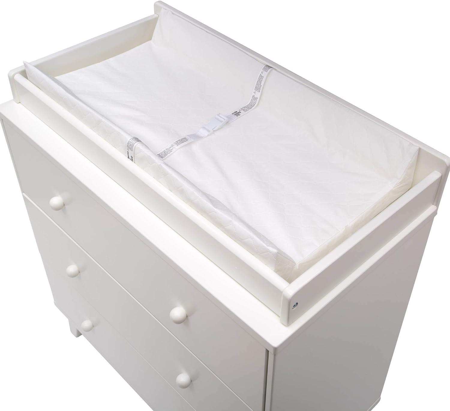 White Waterproof Contoured Baby Changing Pad