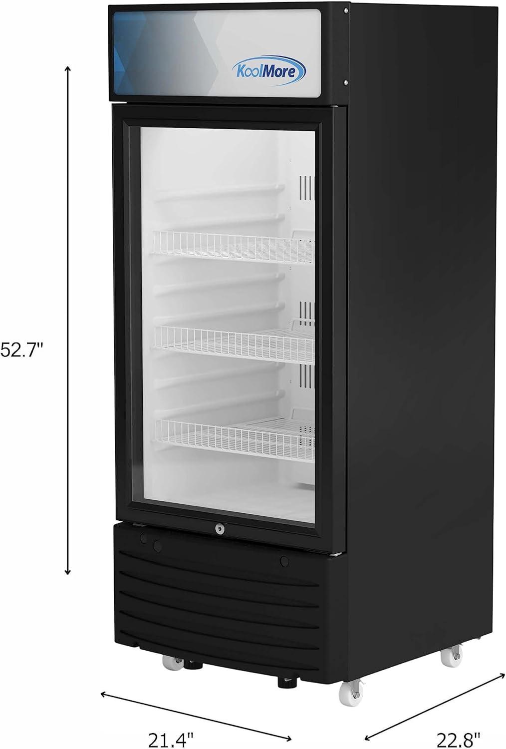 6 cu. ft. One Glass Door Commercial Display Merchandiser Refrigerator (KM-MDR-1D-6C)