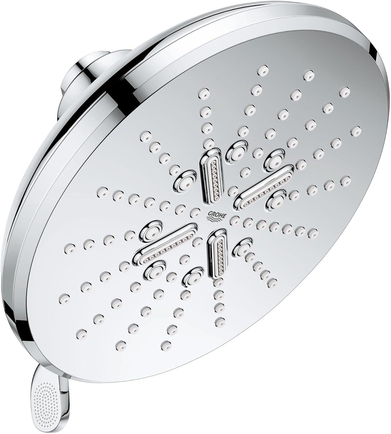 Chrome 3-Setting Wall Mounted Rain Shower Head