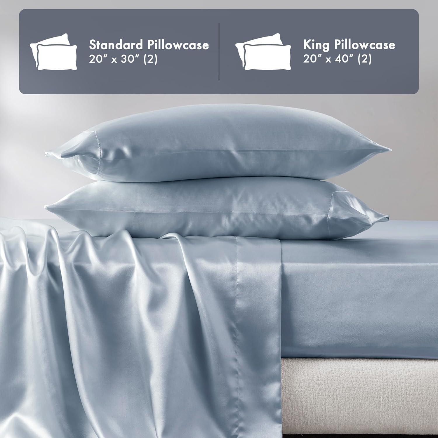 Madison Park Essentials Satin Luxury 2PC Pillowcases (Set of 2)