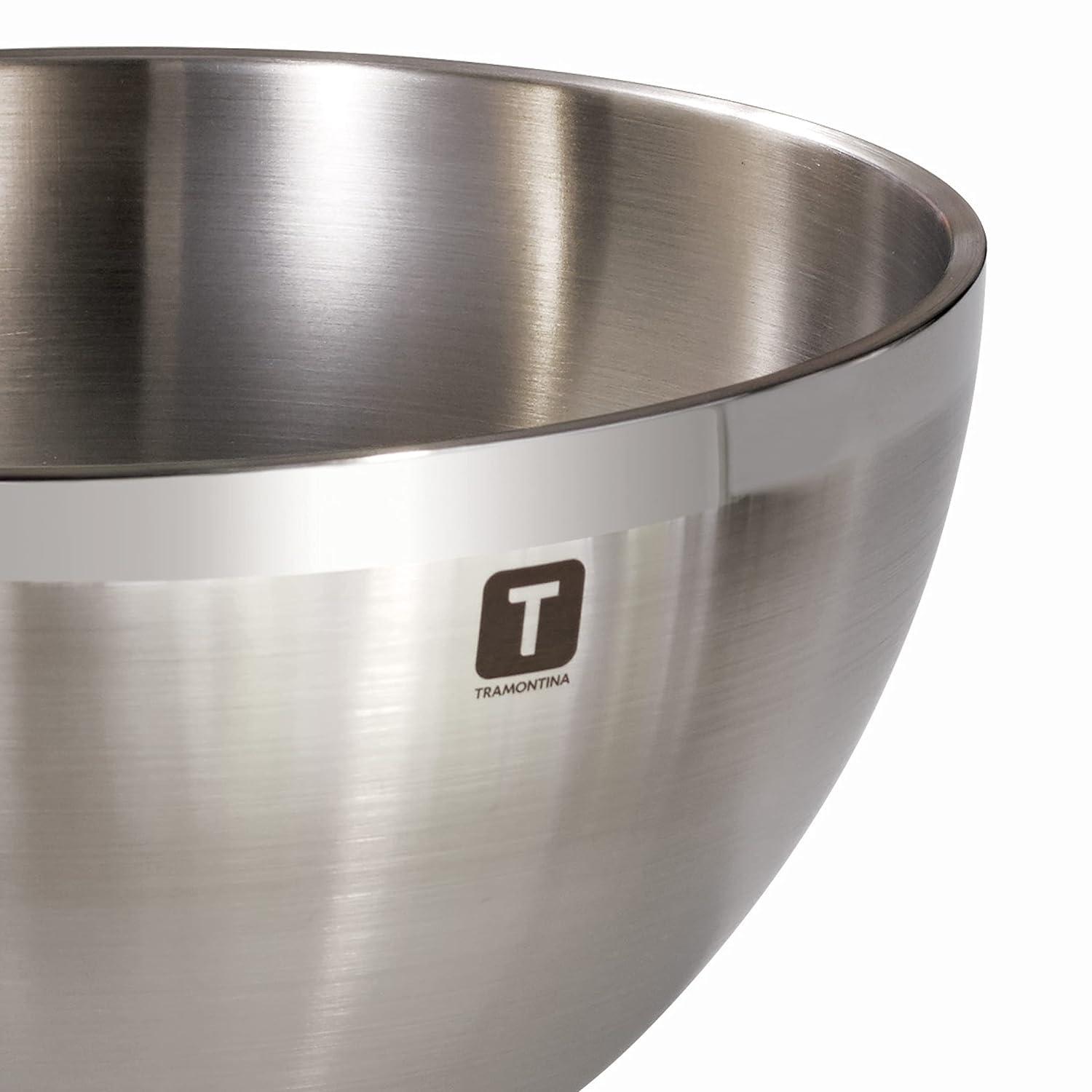 Tramontina Gourmet Double-Wall 3 Piece Stainless Steel Mixing Bowl Set