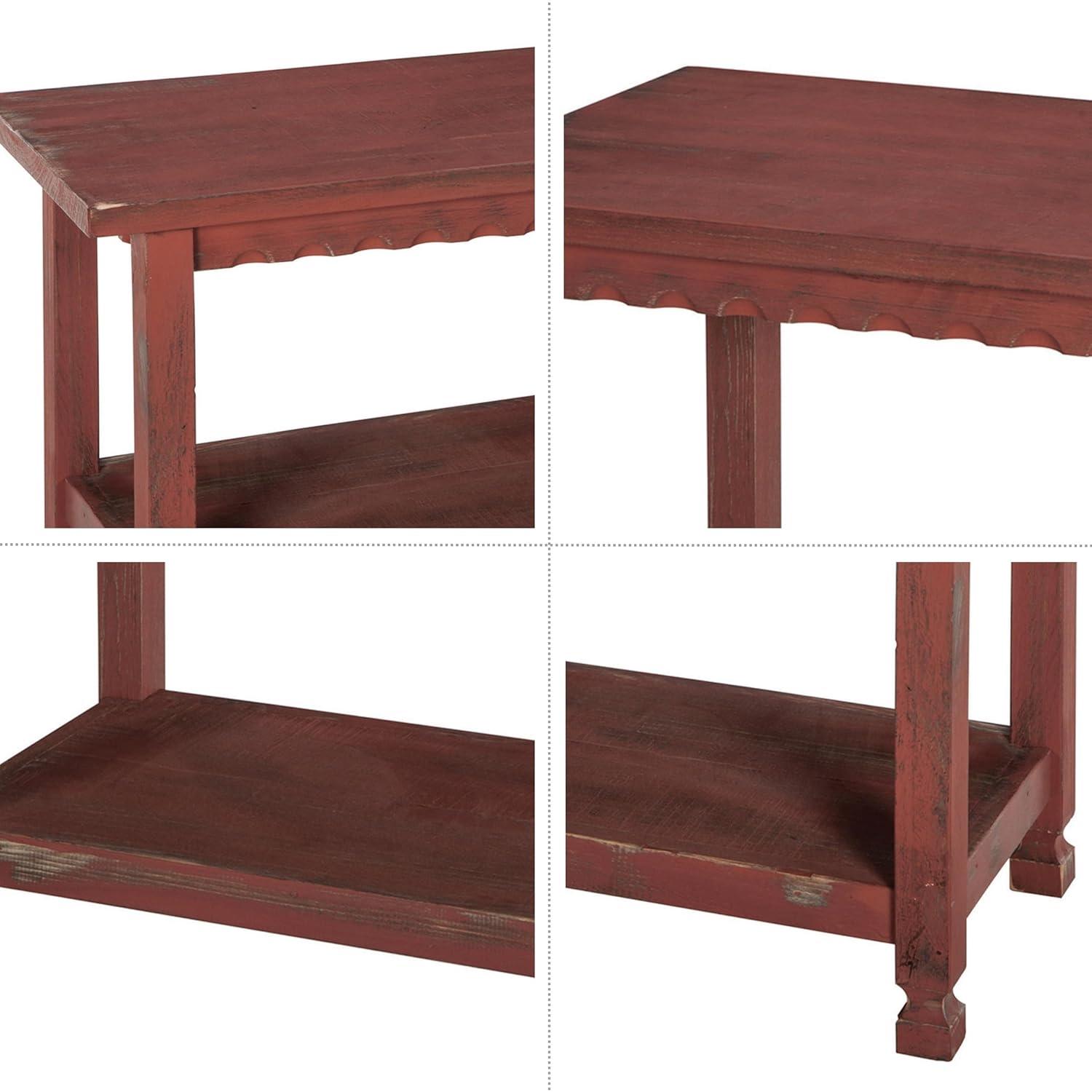 Country Cottage Bench, Red Antique