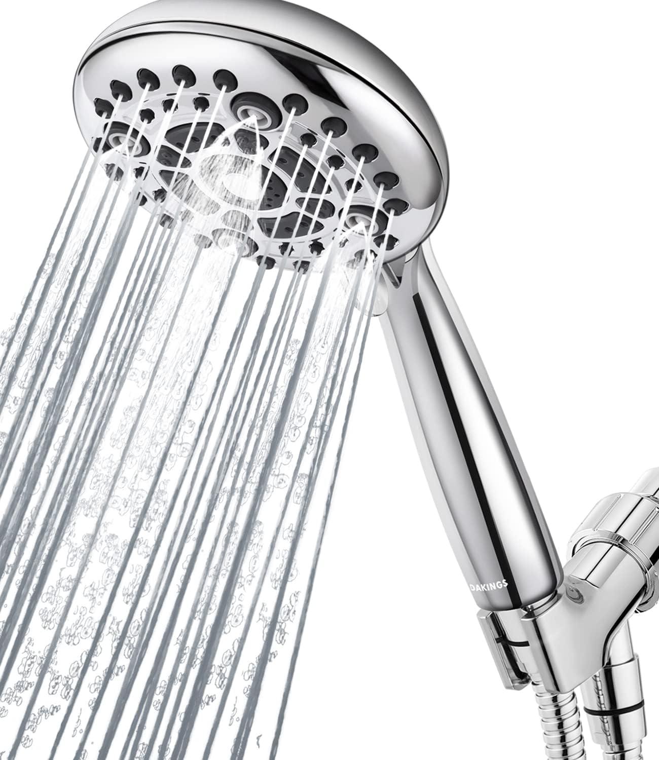 Chrome High Pressure Handheld Showerhead with 6 Spray Modes