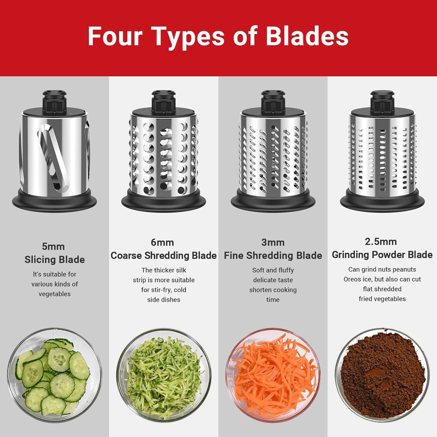 Silver Stainless Steel Slicer Shredder Attachment for KitchenAid Mixers