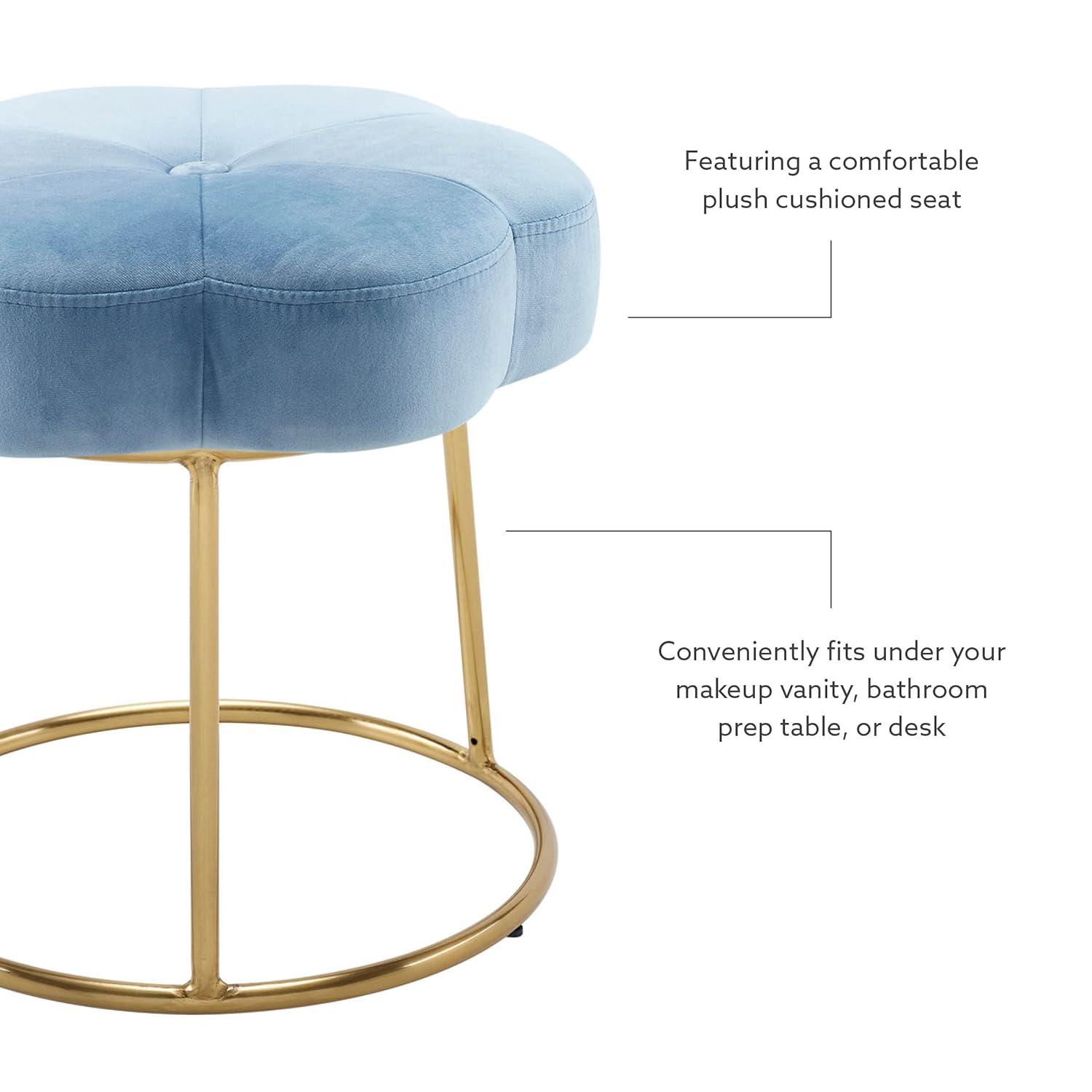 Ciara Flower Cushioned Vanity Stool