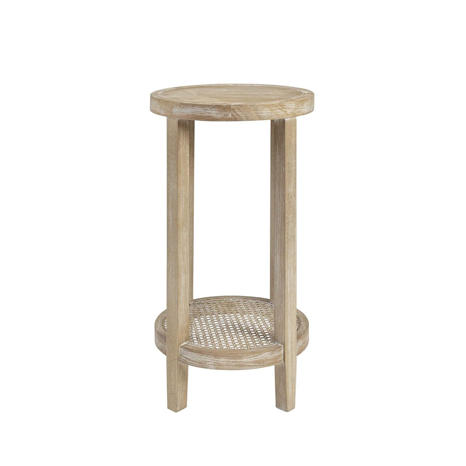 Martha Stewart Martha Stewart Harley  Round End Table with Cane Detail