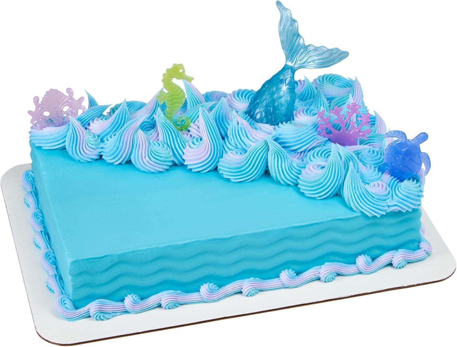 Mystical Mermaid Translucent Plastic Cake Decorating Set