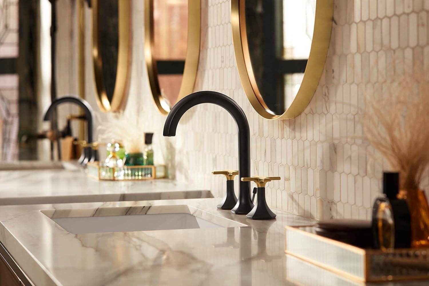 Elegant Occasion Cross Bathroom Faucet Handles in Polished Chrome