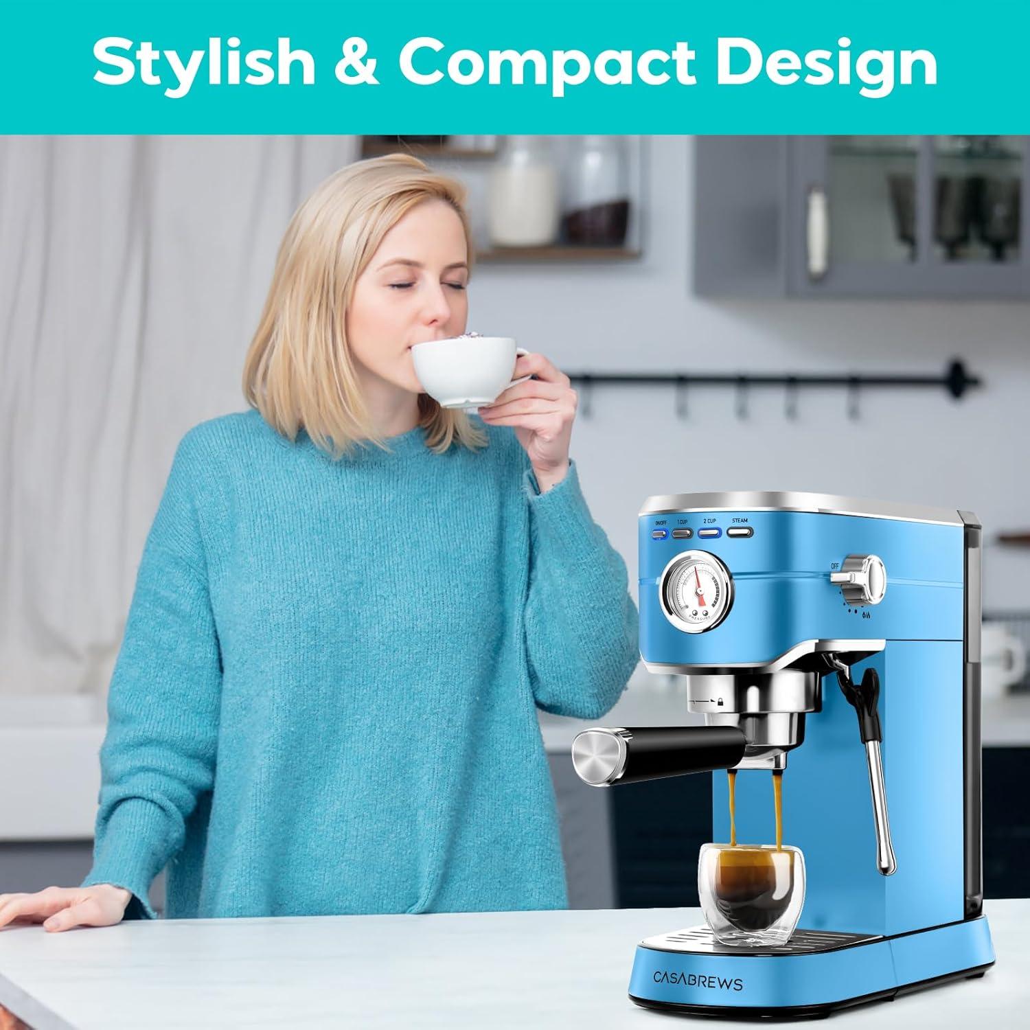 CASABREWS CASABREWS CM5418 20 Bar Espresso Machine Coffee Maker W/ Powerful Steam Wand Stainless Steel