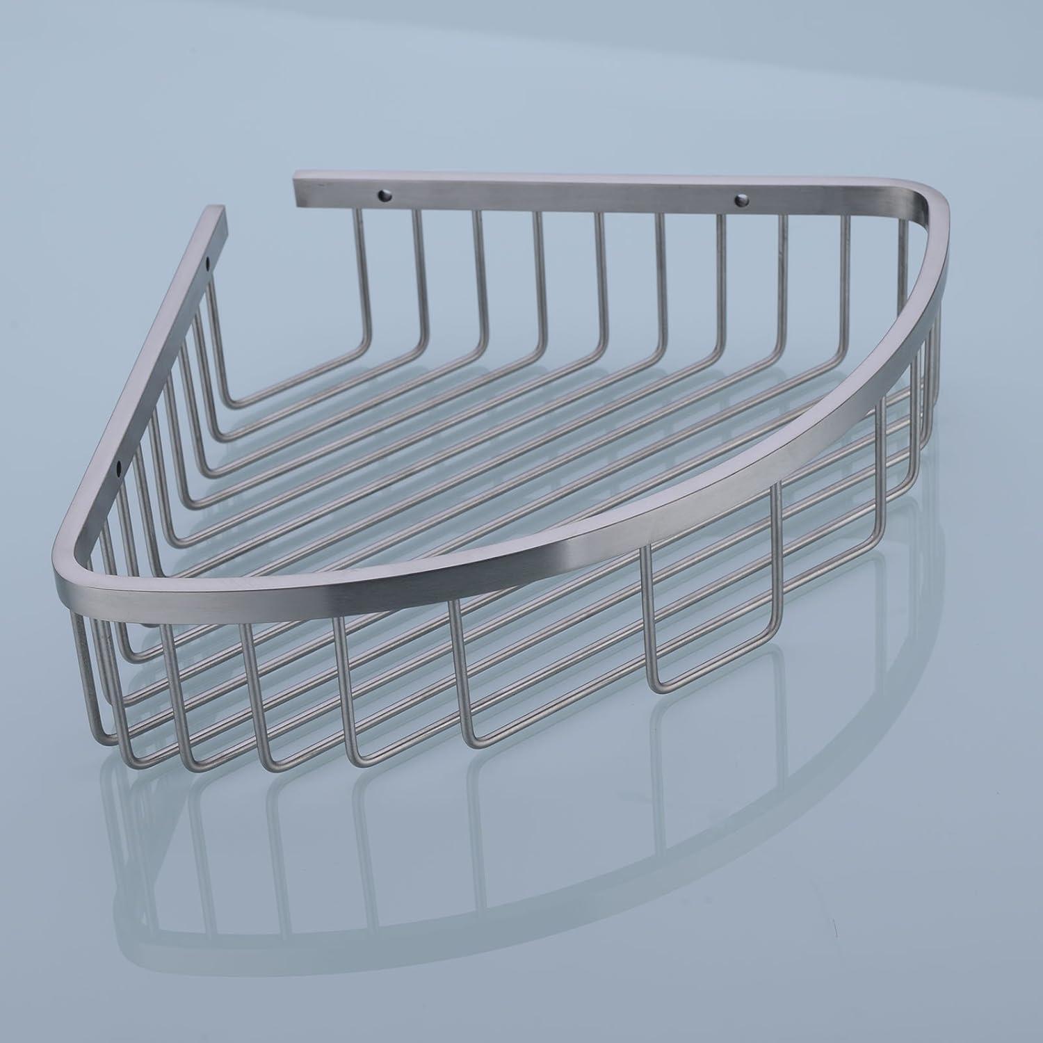 Brushed Nickel Stainless Steel Corner Shower Caddy