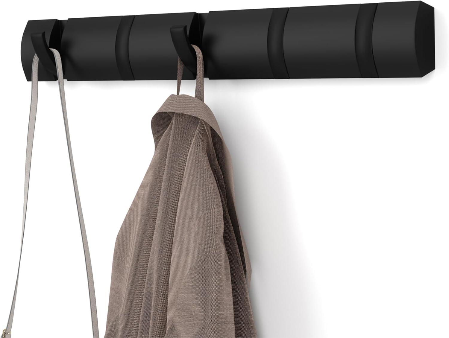 Umbra Flip Solid Wood, Metal Wall 5 - Hook Wall Mounted Coat Rack