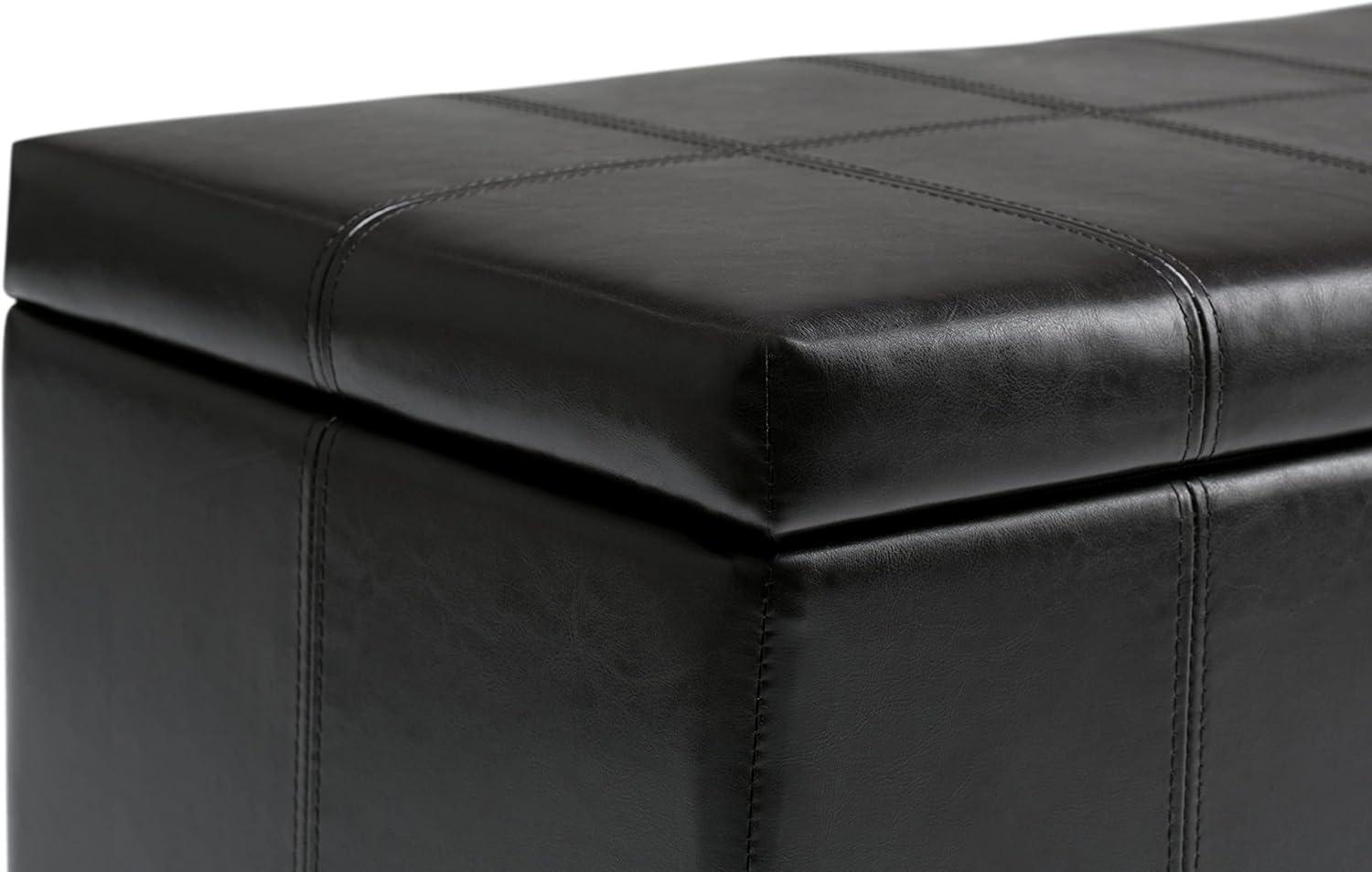 Dover Faux Leather Ottoman