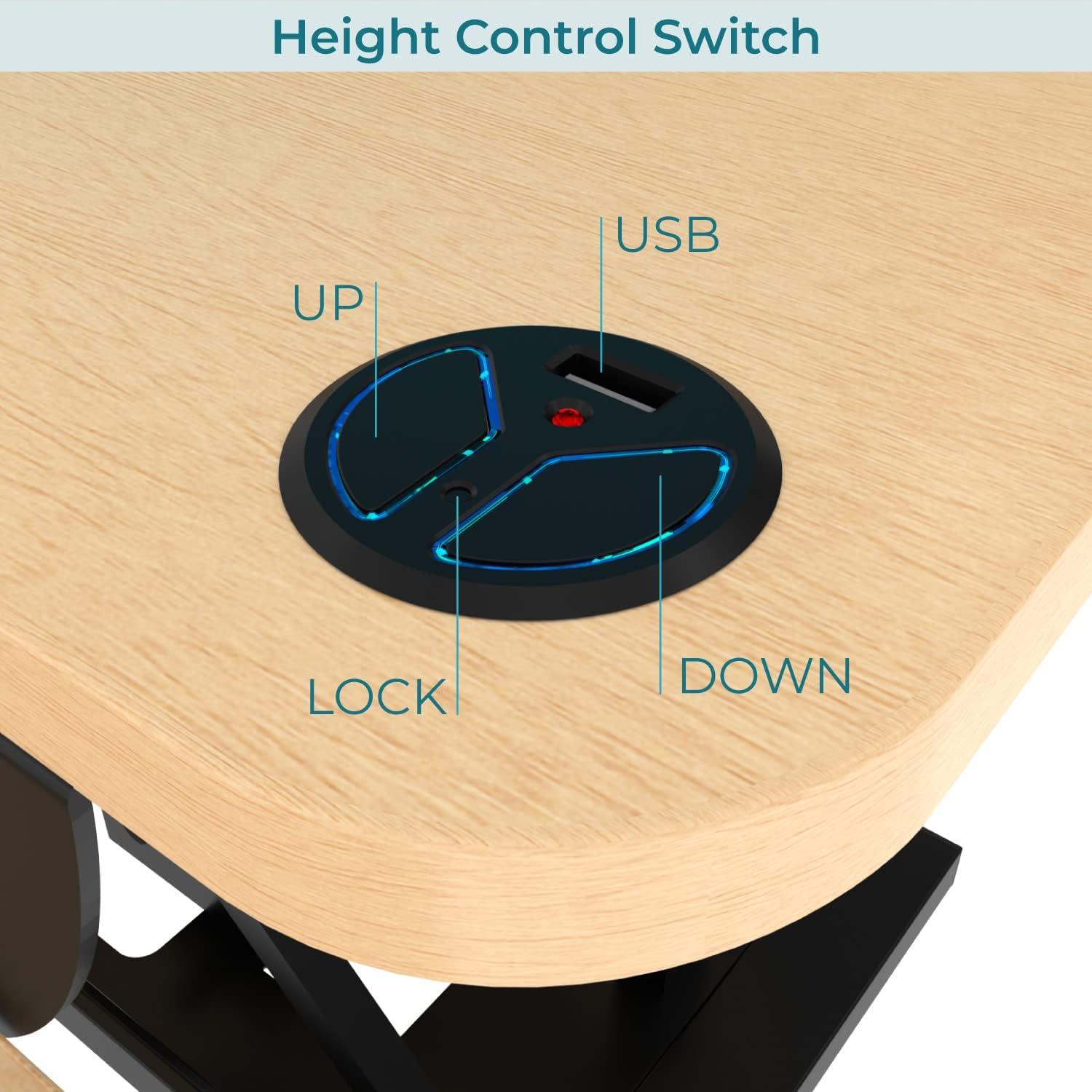 VersaDesk PowerPro 36" Electric Height Adjustable Corner Standing Desk Converter for Multi Monitor & Laptop Workstations