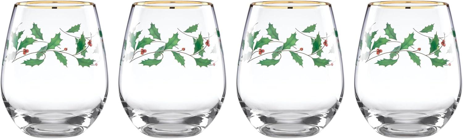 Holiday 4-Piece Wine Glass Set