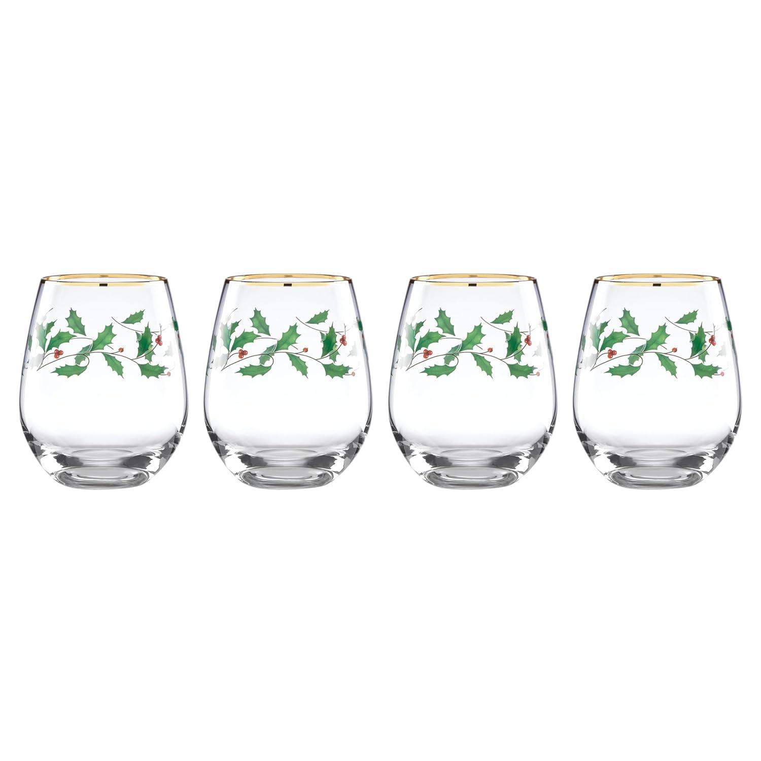 Holiday 4-Piece Wine Glass Set