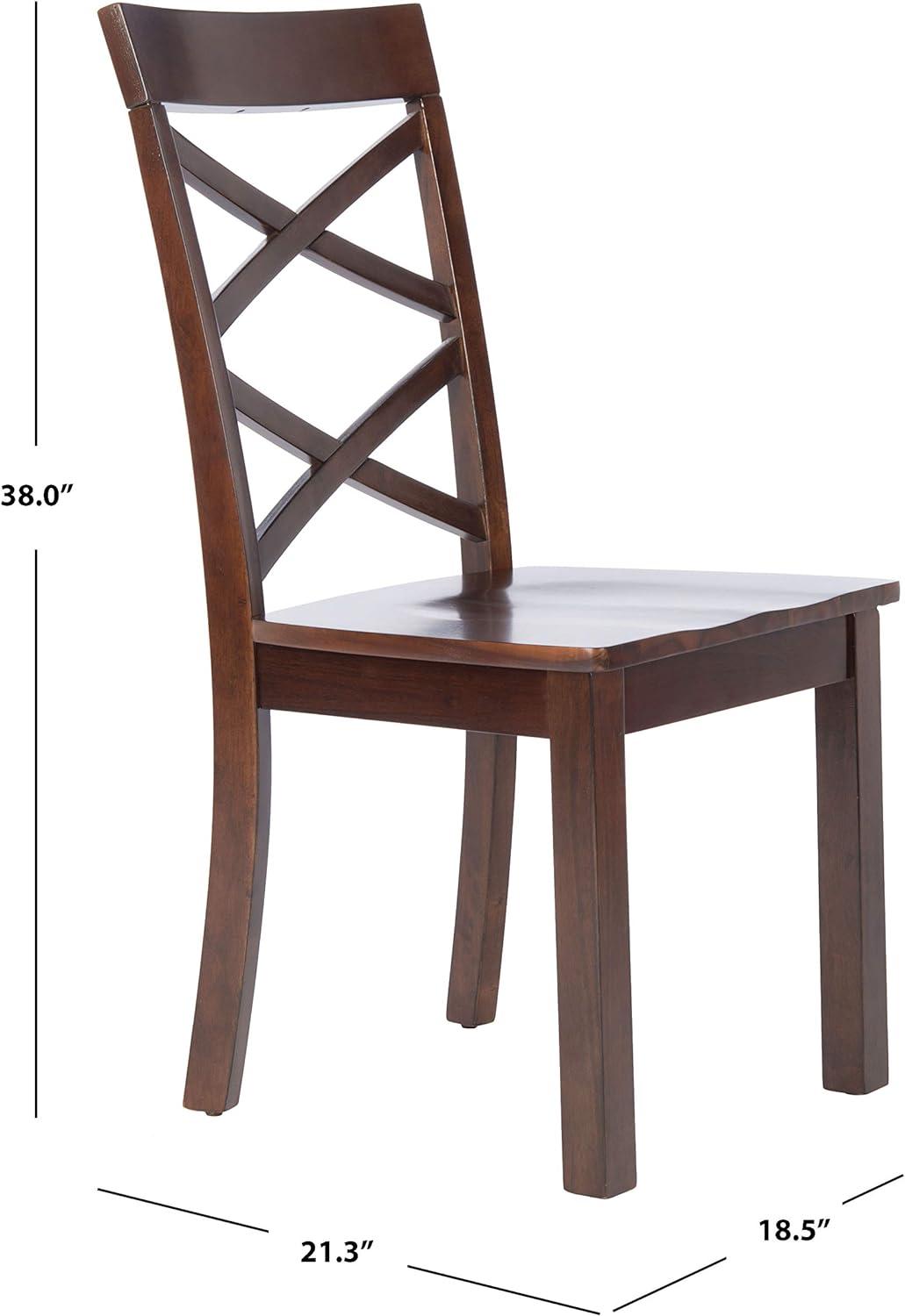 Ainslee Traditional Brown Upholstered Dining Chair Set