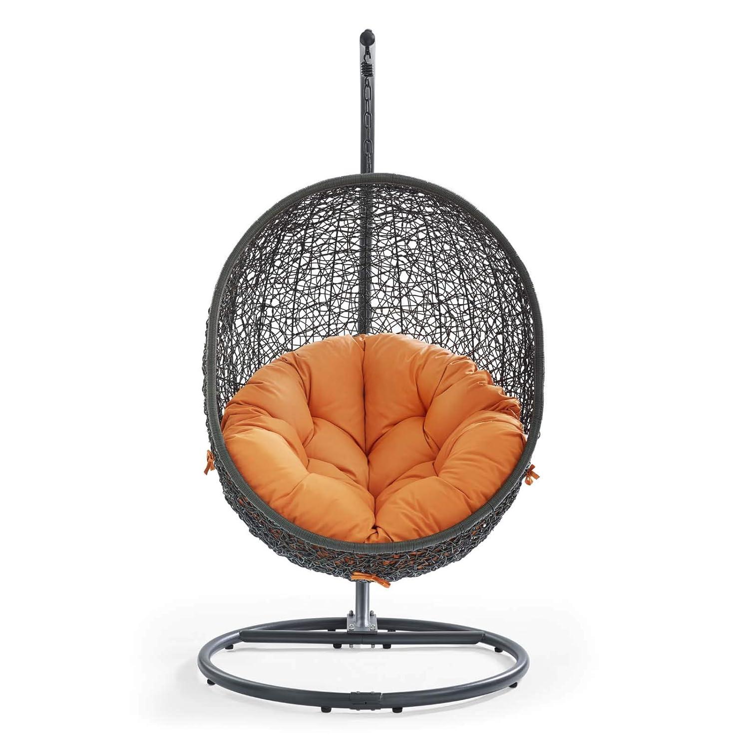 Modway Hide Outdoor Patio Swing Chair With Stand