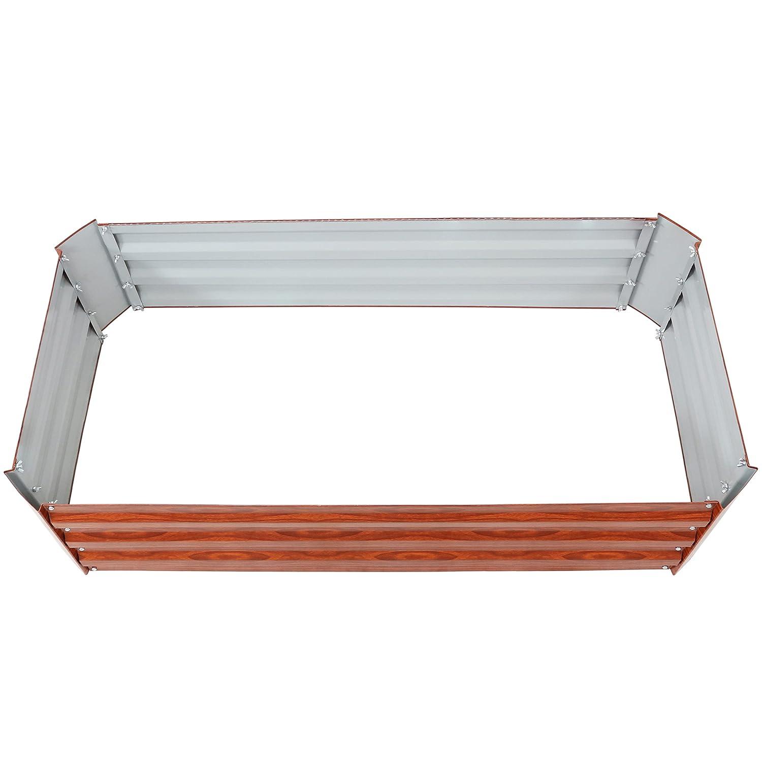 Ippolito Rectangular Galvanized Steel Raised Garden Bed