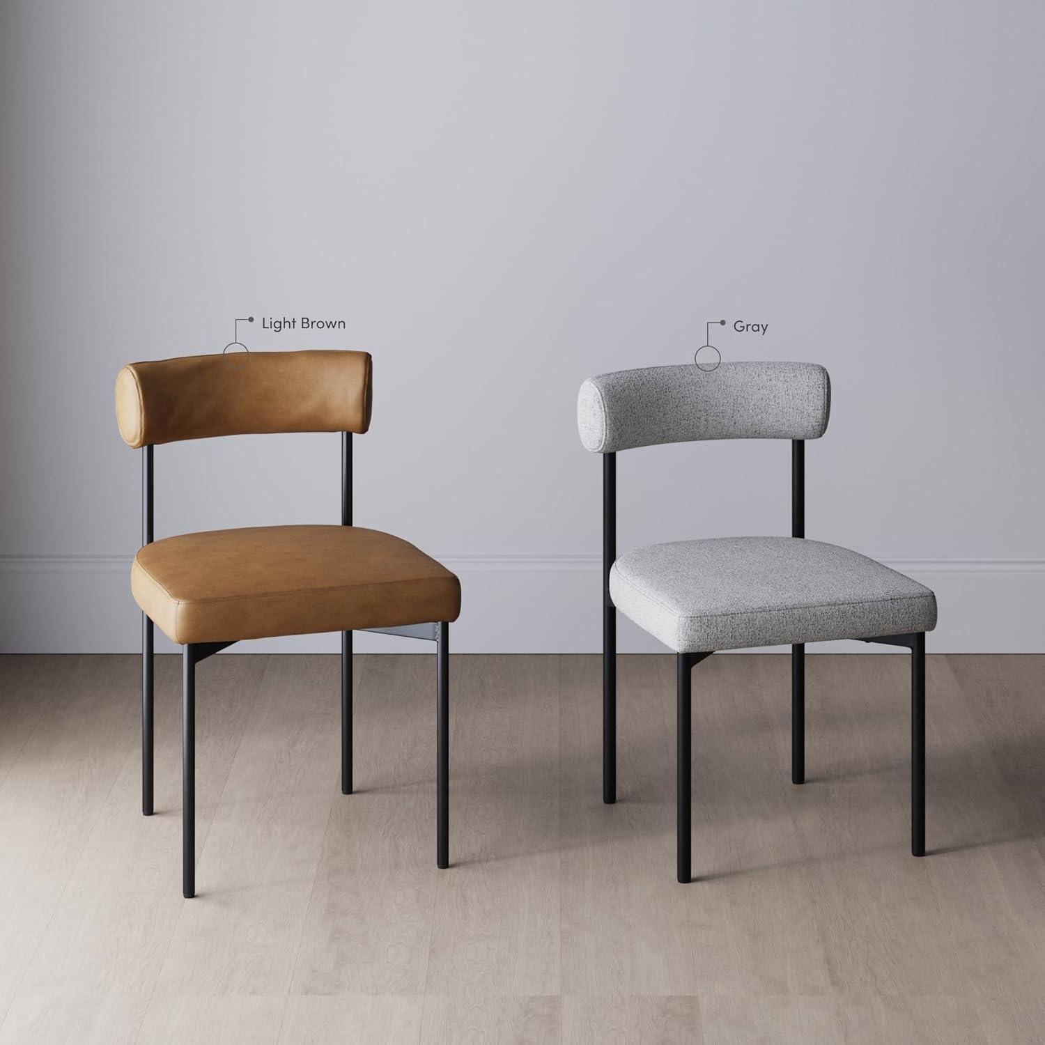 Nathan James Dahlia 18'' H Upholstered Metal Side Chair