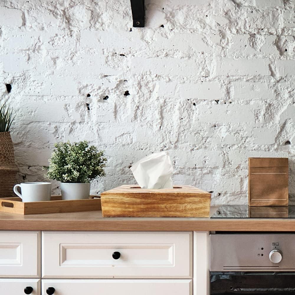 Vintiquewise Modern Decorative Paper Facial Tissue Box Holder for Kitchen, Dining Room, and Office