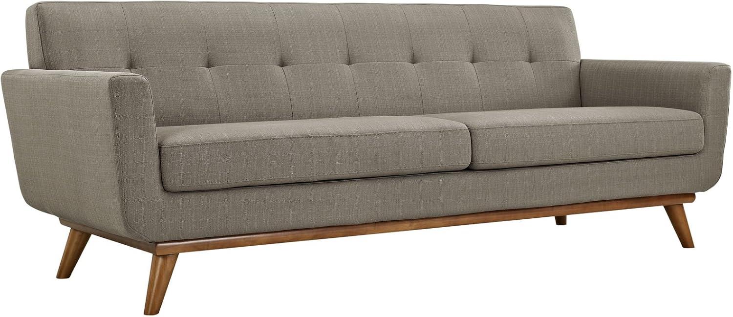 Modway Engage Modern Upholstered Fabric Sofa in Granite Gray